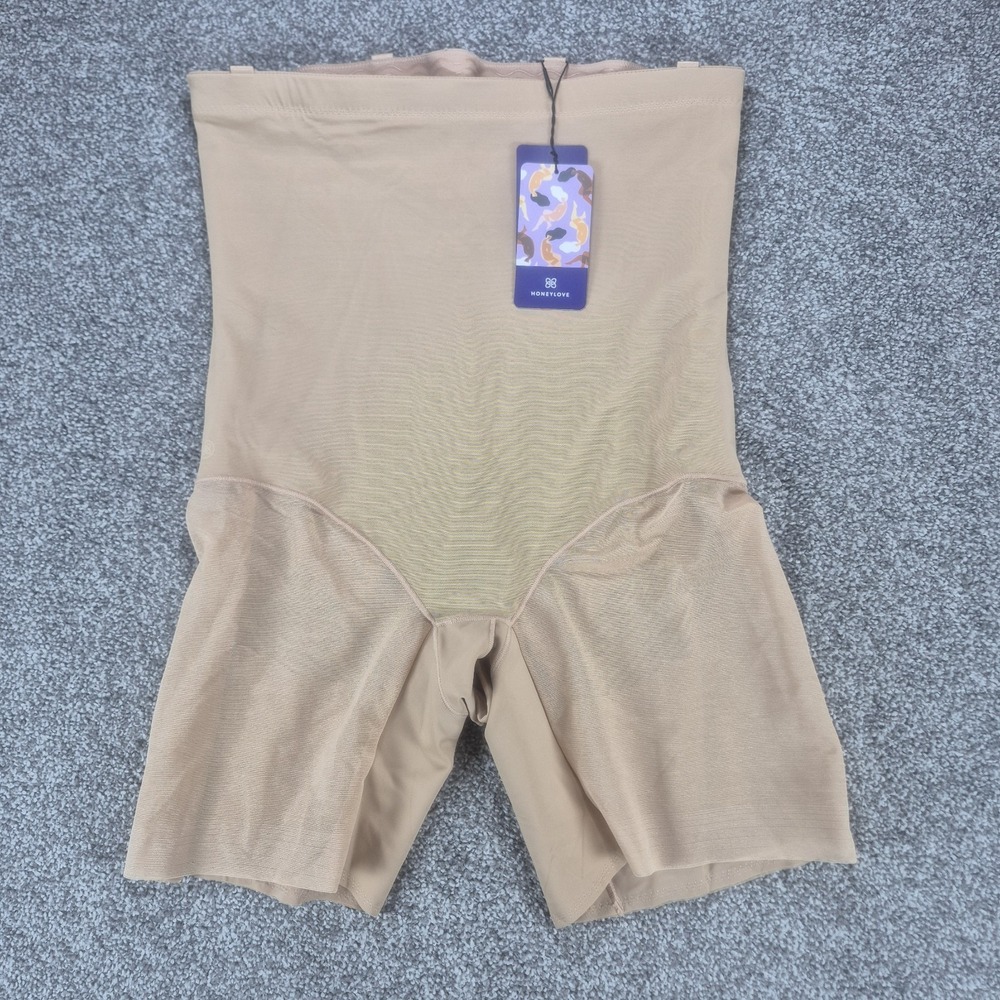 NWT Honeylove SuperPower Short‎ Womens 1X High-Waisted Shapewear Sand Nude